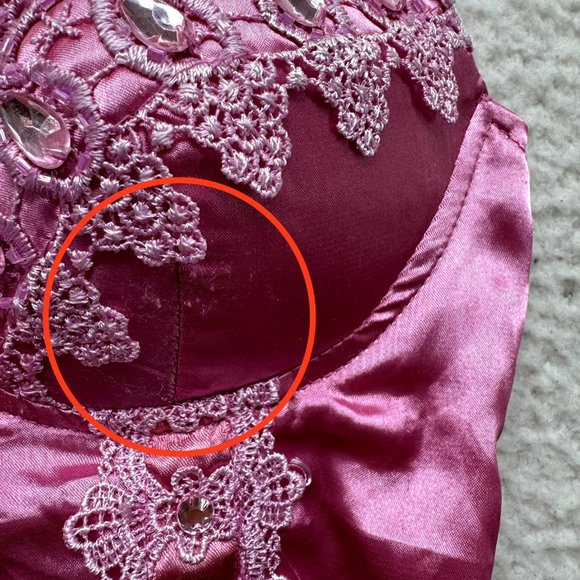 Y2K Vintage Barbie Pink Princess Cami Camisole Top S Small Satin Rhinestone - Picture 5 of 11